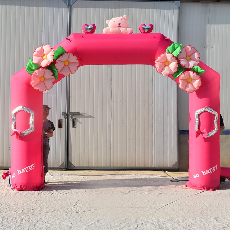 黄岩粉色婚礼拱门